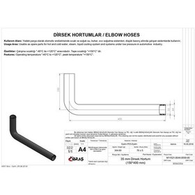 Resim IBRAS 65356 DİRSEK HORTUMU Q 35mm 15cmx40cm 