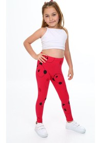 Resim Toontoy Kids Toontoy Kız Çocuk Baskılı Tayt Koyu Fuşya 