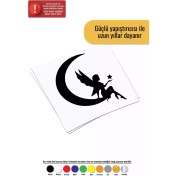 Resim Peri Kızı Sticker Oto Motor Laptop Duvar Folyo Sticker 15 x 16 cm 
