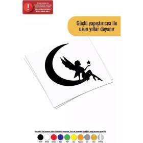 Resim Peri Kızı Sticker Oto Motor Laptop Duvar Folyo Sticker 15 x 16 cm 