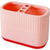 Resim Ganzhoushop Kalemlik Büyük Kapasiteli 2 Bölmeli Sevimli Karikatür Desenli Sağlam Kalem Düzenleyici Bardak Ofis Öğrencileri Ev Pembe 