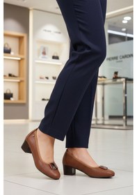 Resim Pierre Cardin Taba Kadın Kısa Topuklu Ayakkabı Pc-54940 Z Taba 