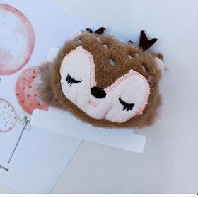 Resim Figürlü Peluş Bağlama Tokası - Kahverengi Çok Renkli 