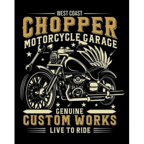 Resim West Coast Chopper Motorcycle Büyük Sırt Patch Yama 
