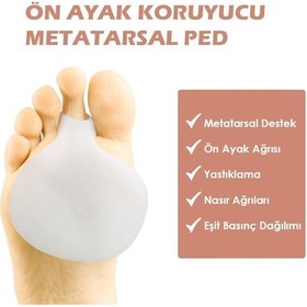 Resim Medigel MG05 - Silikon Metatars Desteği | Yumuşak, Ön Koruyucu Ped 