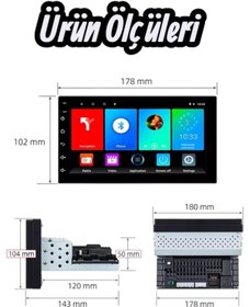 Resim Sunask Sn-7700A 7inç 2gb Ram 32gb Hafıza Android Tek Din Carplay Multimedya Oto Teyp Wi-fi Park Kamera 