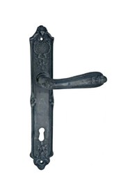 Resim Prinç Döküm Antik Siyah Rustik Eskitme, Ferforje Tipi Osmanlı Kapı Kolu Hft01021 