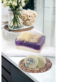 Resim 2'li Tüm Cilt Sıkılaştırıma Yüz Yoga Yüz Bakım Peeling Lifli Lanta Sabun Leke Akne Ruşur Taşı 