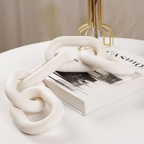 Resim 1 adet Ahşap Zincir Bağ Dekor - Rustik Beyaz Yıkanmış Dekoratif Zincir, Kahve Masası Dekoru. Kitap Rafı Dekor Aksesuarları, Çam Ağacı, Kitap Rafı Dekoru, Boho, Ülke veya Modern Ev Dekoru için Raflar 
