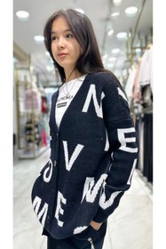 Resim Minimoda Kids Harf Desenli Oversize Kız Hırka 