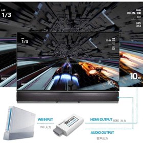 Resim VipDeluXe PORTHOLIC Wii HDMI adaptörü, 1080P/720P Full HD dönüştürücü, 3,5 mm soketli 