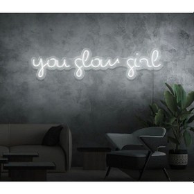 Resim Twins Led You Glow Girl Yazılı Neon Tabela Beyaz Model:model:66513366 Beyaz 