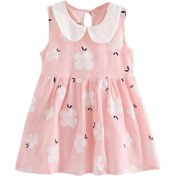 Resim Bebek Kız Prenses Kolsuz Elbise Mavi 