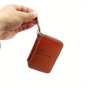 Resim 1 Adet ROLPHILY Fermuarlı Kahverengi Balık Yemi Saklama Kutusu, Çok Bölmeli Organizatör - Sinekçilik Kancaları ve Pullar İçin, Taşınabilir Tasarım, Olta Aksesuarı 