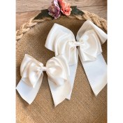 Resim Yeşim Aksesuar Anne Kız Saten Fiyonk Otomatik Toka Seti 