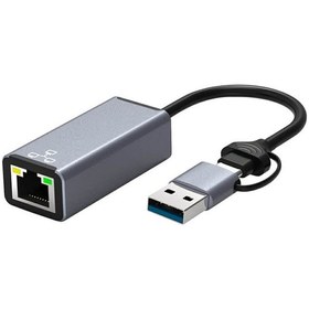 Resim Type-C 3.1 / Usb 3.0 to RJ45 Gigabit Ethernet İnternet Çevirici Adaptör - 1000Mbps - Apple Uyumlu MacBook 