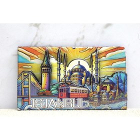 Resim ÖYKÜ VE YİĞİT BFS Ahşap İstanbul Temalı Magnet Alk4365 