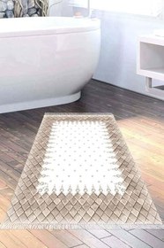 Resim Kaymaz Taban Djt Banyo Halı Star Pamuk Saçaklı Modern 1529 1529P1-9, Krem, 60 x 100 
