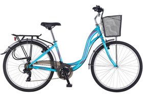 Resim Salcano Bodrum 26 Unisex Şehir Bisikleti Turkuaz-mor 40 Cm Turkuaz - Mor 
