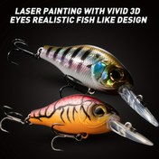 Resim Canlı 3D Lazer Boyama Çekiçleri Balıkçılık Yem - Gerçekçi Balık Gözü Tasarımı ile 55mm/65mm Yüzen Wobblers, Pike Bass Minnow Yemleri için Derin Döküm saç tokası, Tatlı ve Tuzlu Su Balıkçılığı için Yapay Yem, Balıkçılık Yem, Canlı Yem Tasarımı, Dayanıklı Yem İnşası 