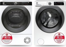 Resim Hoover Hw 210Ambs/1-17 10 Kg Çamaşır Makinesi Ve Ndpeh10A2Tcbexss 10Kg Kurutma Makinesi İkili Set 