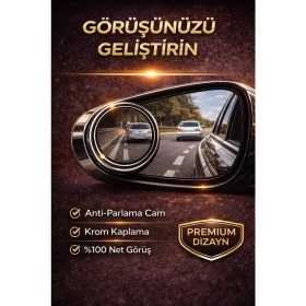 Resim Babikamium Kör Nokta Aynası 2’li Set - Mini Oval Geniş Açılı Dikiz Aynası, Park & Geri Manevra Yardımcı, Araç Içi Uyumlu 
