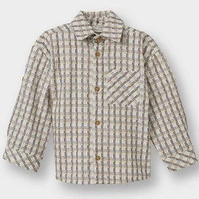 Resim Defacto Erkek Bebek Kareli Gofre Dokulu Uzun Kollu Gömlek F5128a525aubg286 Bej 