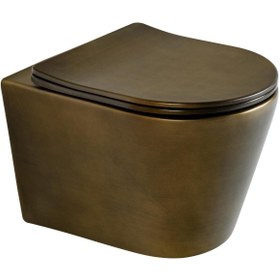 Resim LENA Et-h201br Asma Klozet Bronz 