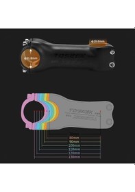 Resim Ebitda Toseek K04 Karbon Fiber Yükseltici Musluk, 6 Derece, 70mm, Siyah Gri Gümüş, Yol/dağ Bisikleti Siyah - Gri 