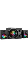 Resim Ayena Moda Rampage RMS-G8ANTARES 25W 2+1 Masaüstü Fm/bt/sd/usb Rainbow Aydınlatma Siyah Kasa SPEAKER(1923) 