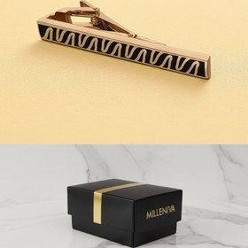 Resim Zikzak Desen Gold Kravat İğnesi 