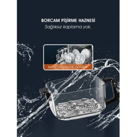 Resim 5.5l Büyük Kapasiteli Siyah Hava Fritözü Borcam Hazneli 