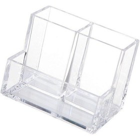 Resim Ganzhoushop Şeffaf Akrilik Kalemlik 3 Bölmeli Büyük Kapasiteli Öğrenciler Masaüstü Depolama Düzenleyicisi Kırtasiye İçin 