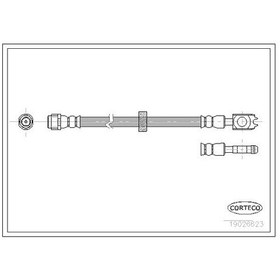 Resim CORTECO 19026623 Fren Hortumu On Vw Lupo 1.0 98- (380Mm) 6N0611701B (WE445146) 