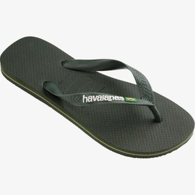 Resim Havaianas Brazil Logo Erkek Yeşil Terlik 
