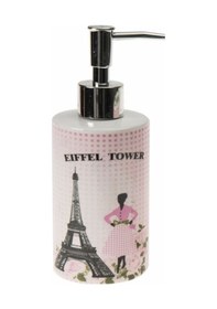 Resim Seramik Sıvı Sabunluk Eyfel Kulesi Model 7x7x18cm 320ml 