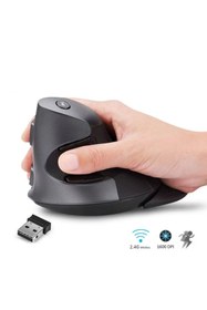 Resim Delux M618GX Avuç Içi Ergonomik Dikey 6 Tuşlu Kablosuz Optik Mouse Kauçuk Koruyucu Kabuk Fare 