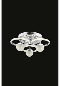 Resim Vera 3 Toplu Halkalı Modern Plafonyer Led Avize Krom 