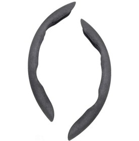 Resim Yeiuyi Kürk Yarı Çevreleyen Direksiyon Simidi Kapağı Gri 