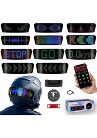 Resim Teknofun Akıllı Kask Led Ekranı - Bluetooth App Kontrollü Sinyal Ve Hız Göstergeli - 1 Adet 