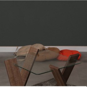 Resim Roman Cam Yan Sehpa Mini Koyu Meşe / Çiçeklik Sehpa 