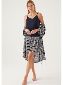 Resim Pierre Cardin 8839 Dressing Gown Kadın Kısa Kol Pijama Takımı 001 