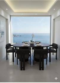 Resim Noıre Ahşap Modern Yemek Masası 6 Kişilik Yemek Masa Takımı Siyah Siyah 