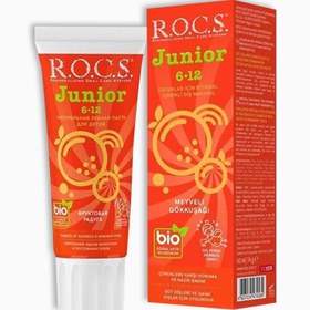 Resim Rocs Junior 6-12 Yaş Meyveli Gökkuşağı Diş Macunu 60 Ml 