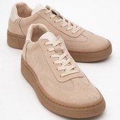 Resim Luvi Shoes Fiore Bej Hakiki Deri Süet Kadın Spor Ayakkabı Bej-süet Bej 