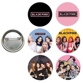 Resim Parti Dükkanım Black Pink Parti Rozeti 6 Adet 