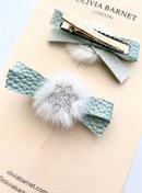 Resim Winter Glow Pom Hair Clips 