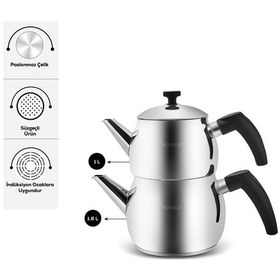 Resim Karaca Alim İndüksiyon Tabanlı Midi Boy Çaydanlık 
