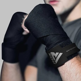 Resim RDX IBA-1 Boks El Bandajı Profesyonel Bilek ve El Destek Bandajı - SİYAH / STANDART 