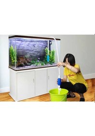 Resim Dimei Vanalı Pompalı Akvaryum Dip Sifonu Temizleyici 175cm 